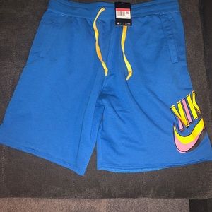 Blue Nike Sweat Shorts